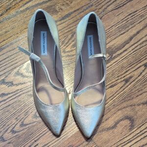 Saks Fifth Avenue Metallic Gold Heels